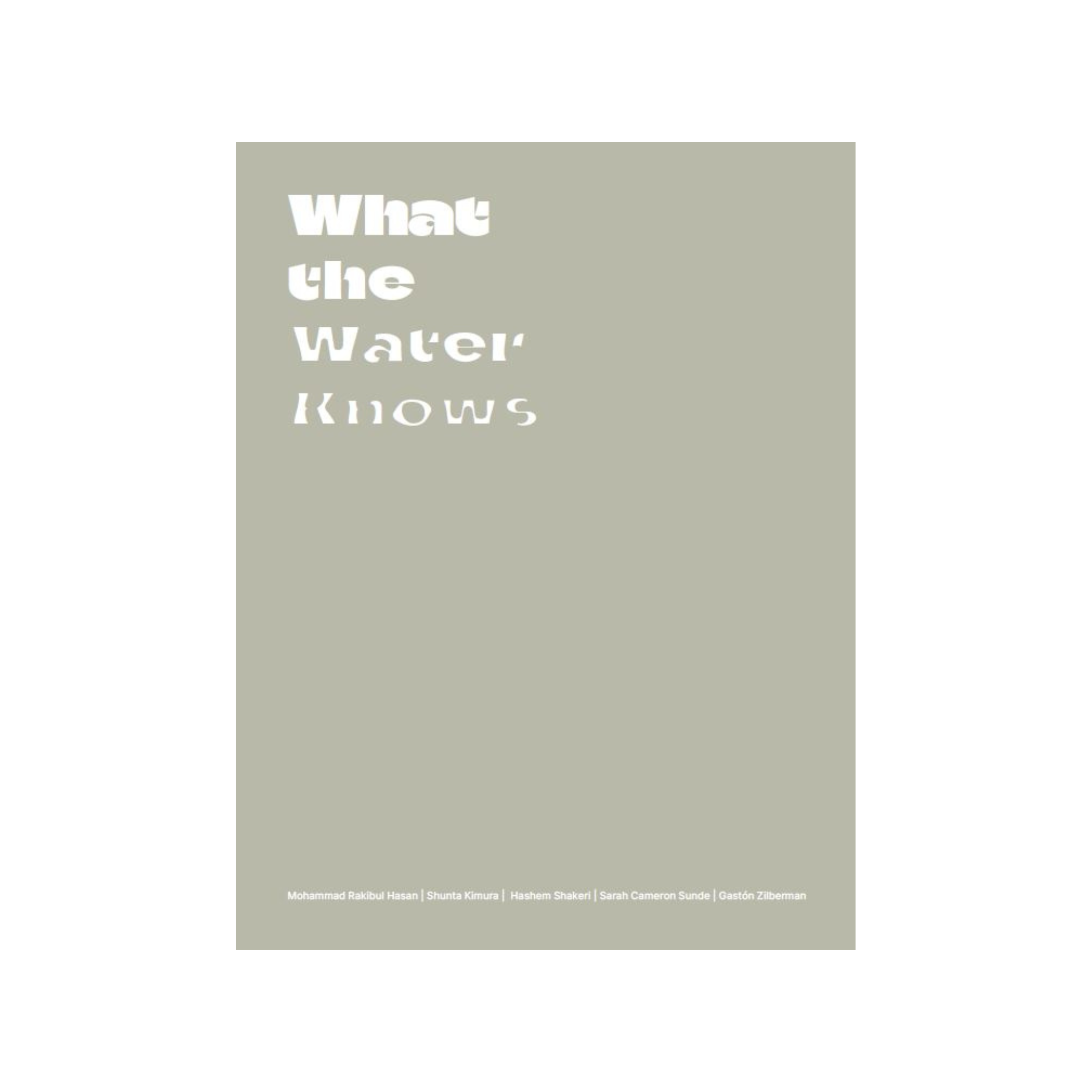 What the Water Knows Catalog Cover